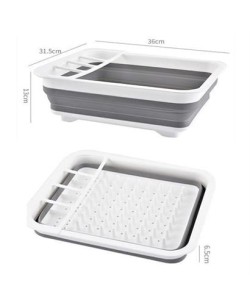 BUFFER® Lavabo Üstü Katlanır Bulaşık Kurutmalık Kaşık Bölmeli Kurutma Standı Aparatı Altlığı