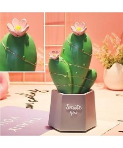 BUFFER® Led Işıklı Kaktüs Biblo Ev Dekorasyon ve Hediyelik Eşya Led Aydınlatma