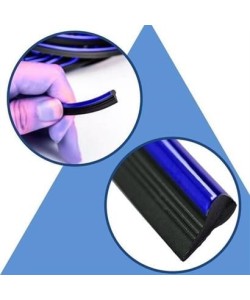 BUFFER® Mavi Araba Oto Trim Dekorasyon Şeridi Kauçuk Elastik Kolay Kurulum 5 metre Şerit Bant