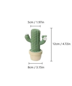 BUFFER® Mini Kaktüs Dekoratifli Pilli Led Masa Gece Lambası Aydınlatma