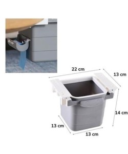 BUFFER® Mini Masa Çöp Kovası Plastik Tezgah Altı Geri Çekilebilir Yapışkanlı Görünmez Bölme Pratik