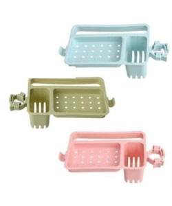 BUFFER® Musluğa Takılan Sünger Havlu Askılı Sabun Hazneli mutfak Banyo Lavabo Düzenleyici Organizer