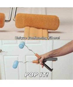 BUFFER® Nano Süngerli Damlatmaz Mobilya ve Duvar Boyama Rulosu Hem Köşe Hem Düz Zemin