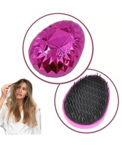 BUFFER® Neon Pembe Düzleştirici Tarak Geniş Aralıklı Her Saç Tipine Uygun Fırçalı Saç Düzleştirici