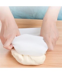 BUFFER® Orta Hamur Torbası Silikon Şeffaf Hamur Yoğurma Torbası Ekmek Makarna Mantı  Hamuru Kolay Yo