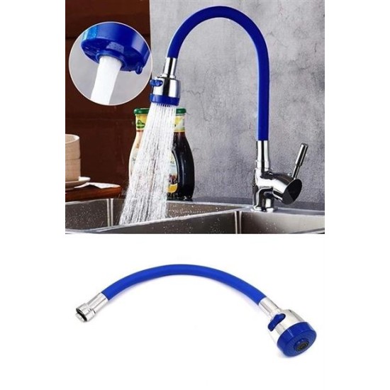 BUFFER® Oynar Başlıklı Tasarruflu Kubar Musluk Borusu ve Başlığı Mavi