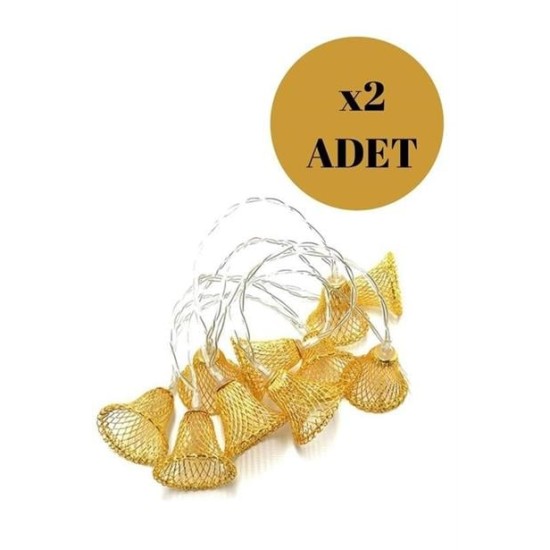 BUFFER® Parti ve Özel Gün Dekorasyonu Çan Şeklinde Metal Şerit Led Işık