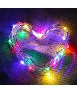 BUFFER® Pilli Renkli Peri Led Işık Dekoratif Aydınlatma 5 Metre RGB Led