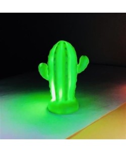 BUFFER® Pilli Silikon Led Işıklı Sevimli Kaktüs Gece Lambası Aydınlatması