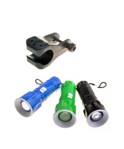 BUFFER® Pilli Zoomlu Ledli Bisiklet Ön Farı El Feneri Aydınlatma Lambası