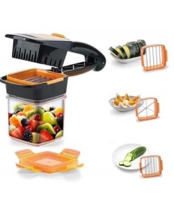 BUFFER® Quick 5 İn 1 Büyük Hazneli Pratik Hızlı Meyve Sebze Doğrayıcı Rende