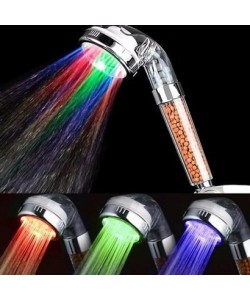 BUFFER® Renk Değiştiren Led Işıklı Su Tasarruflu Basınçlı Duş Başlığı