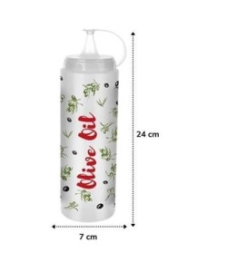 BUFFER® Şeffaf Kapaklı Sızdırmaz Yağlık Sosluk Şişesi Plastik Yağdanlık Master Chef AP-9471