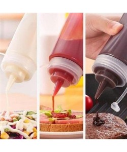 BUFFER® Şeffaf Kapaklı Sızdırmaz Yağlık Sosluk Şişesi Plastik Yağdanlık 400 ml AP-9028