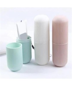 BUFFER® Seyahat Tipi Plastik Diş Fırçası Gözlük Kalem Fırça Erzak Saklama Kabı Düzenleme Kalemlik