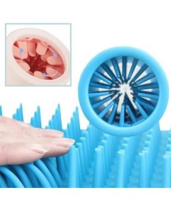 BUFFER® Silikon Jel Fırçalı Kedi Köpek Pati Ayak Temizleme Kovası Büyük