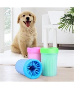 BUFFER® Silikon Jel Fırçalı Kedi Köpek Pati Ayak Yıkama Temizleme Kovası (Küçük)