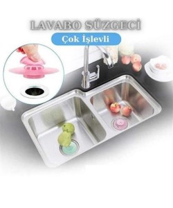 BUFFER® Silikon Malzeme Banyo Mutfak Gider Evye Lavabo İçine Çöp Tıpası Kaydırmaz Süzgeç Çeşitleri M