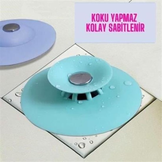 BUFFER® Silikon Malzeme Banyo Mutfak Gider Evye Lavabo İçine Çöp Tıpası Kaydırmaz Süzgeç Çeşitleri M
