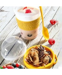 BUFFER® Taken Go Kapaklı Kaşıklı Pratik Taşınabilir Meyveli Yoğurt Kabı