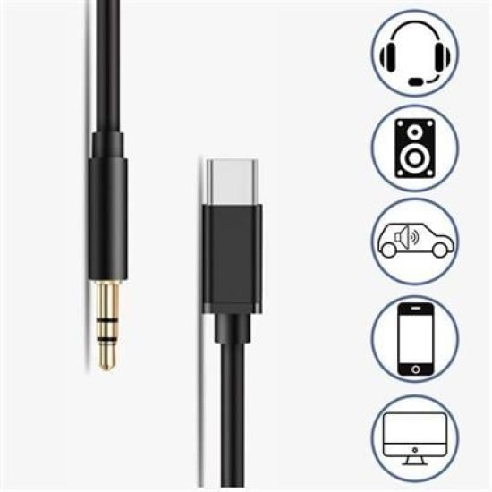 BUFFER®  Type C Android ve  35 mm Kulaklık Girişli Ses Dönüştürücü Aux  Kablo