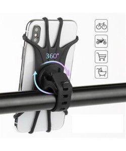 BUFFER® Universal Bisiklet Motosiklet Çocuk Arabası Silikon 360 Derece Telefon Tutucu Tüm Modellerle