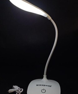 BUFFER® USB Şarj Olabilen 360 Derece Oynar Başlıklı Beyaz Işıklı Dokunmatik Dimmerli Led Aydınlatmal