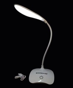 BUFFER® USB Şarj Olabilen 360 Derece Oynar Başlıklı Beyaz Işıklı Dokunmatik Dimmerli Led Aydınlatmal