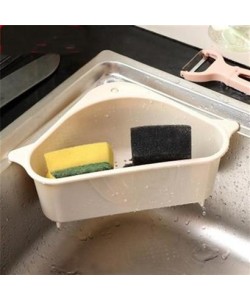 BUFFER® Vantuzlu Üçgen Sebze Meyve  Lavabo Raf Evye Süzgeç Sünger Tutucu Düzenleyici Mutfak Organize