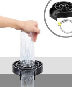 BUFFER® Yüksek Basınçlı Otomatik Bardak Yıkama Aparatı Mutfak Lavaboları İçin Hızlı Kupa Durulayıcı