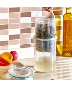 BUFFER® Zeytin Turşu Sebze Yıkama Kutusu Klipsli Kapaklı Saklama Kabı