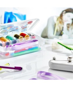 BUFFER® Çift Taraflı Bölmeli Hobi Dikiş Kutusu Ardunio Malzeme Kutusu