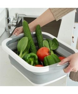 Katlanabilir Süzgeçli Kesme Tahtası ve Badya