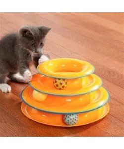 Tower Of Tracks Eğleneli Üç Katlı Kedi Oyuncağı Seti oyuncağı