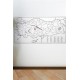 Yazılabilir Türkiye Haritası Manyetik Duvar Stickerı 110 x 56 cm