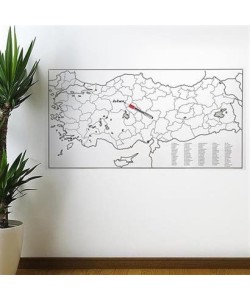 Yazılabilir Türkiye Haritası Manyetik Duvar Stickerı 110 x 56 cm